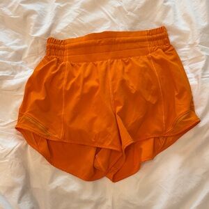 lululemon athletica Orange Hotty Hot Shorts